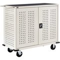 Global Industrial Mobile Storage & Charging Cart, 24 Laptop & Chromebook, Device Capacity, Putty 251761